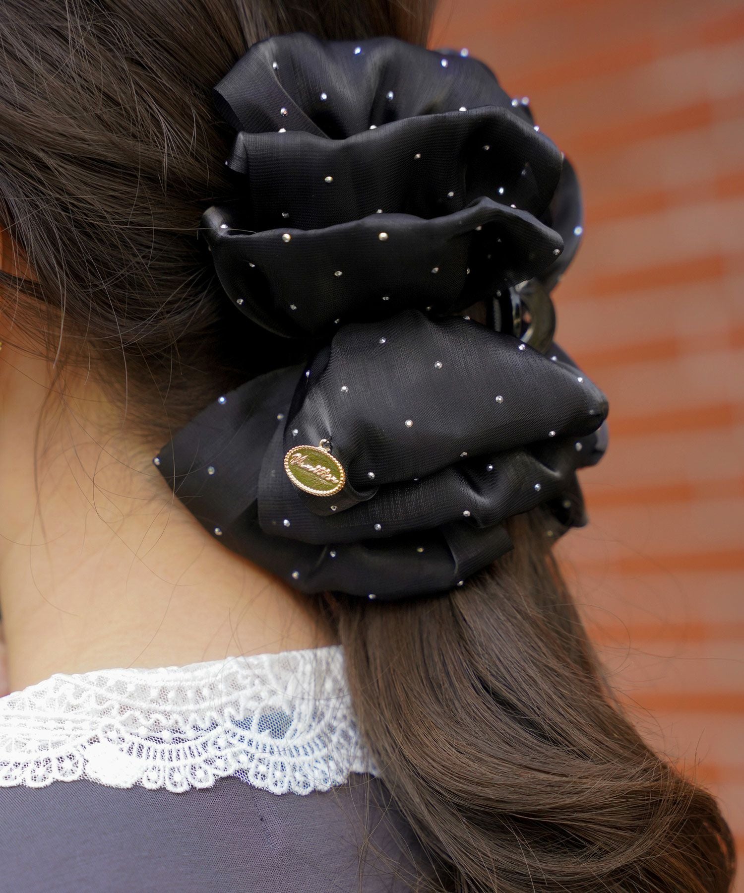 Occasion-SALE キラキラ シュシュ風 バンスクリップ le reve vaniller