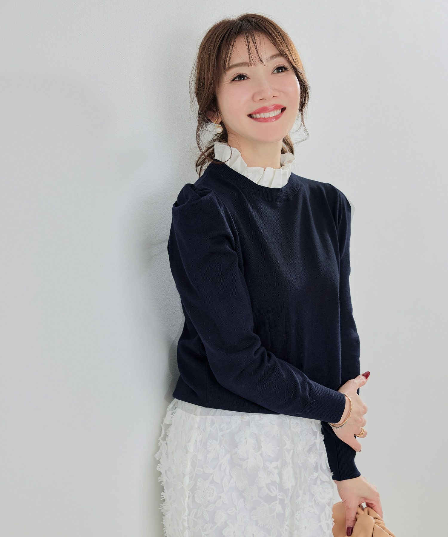 新品未使用 ESTNATION 袖フリルニット ESTNATION / フリル ショルダー ニット｜ESTNATION ONLINE STORE