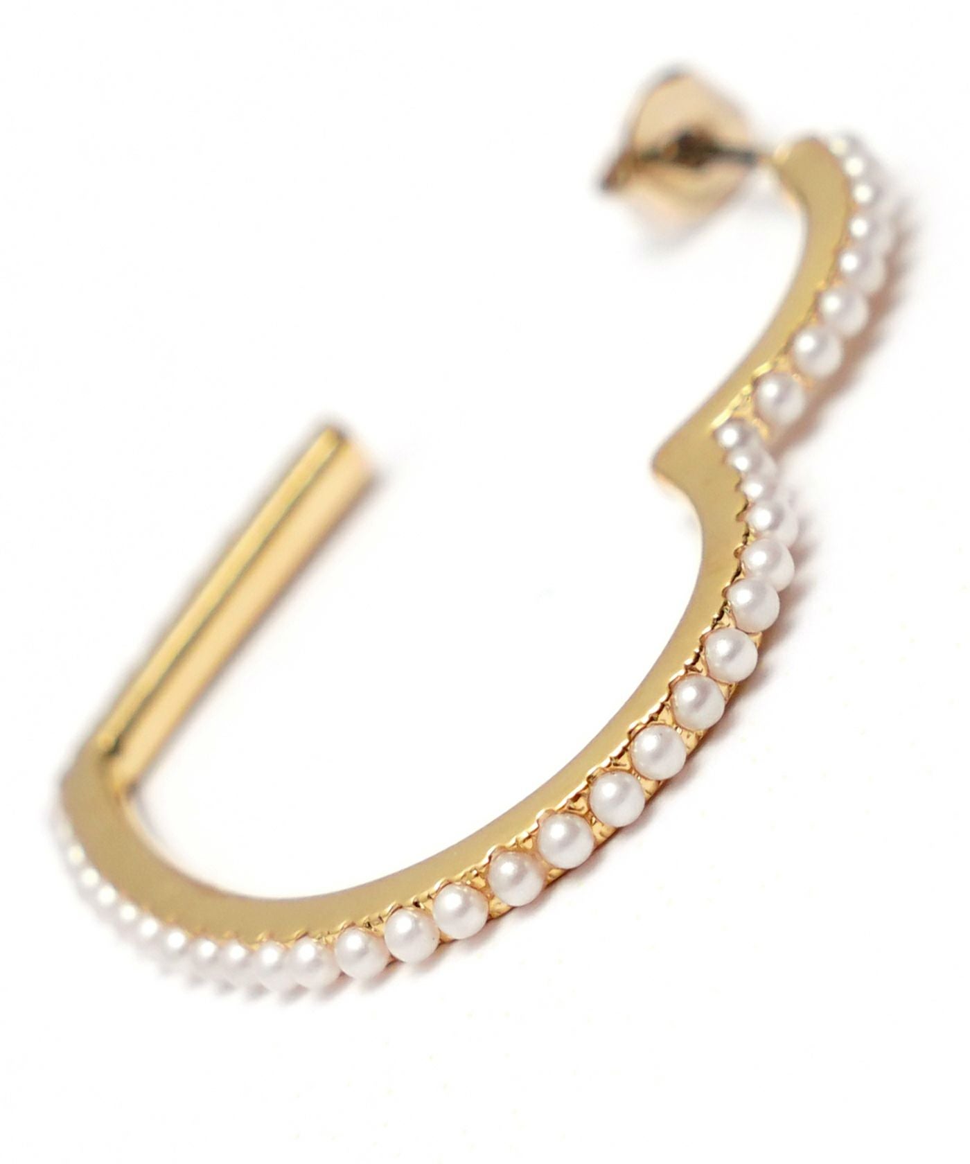 パール ハート フープ ピアス イヤリング Pearl Heart Hoop Pierce