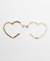 パール ハート フープ ピアス イヤリング Pearl Heart Hoop Pierce Earring