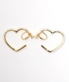 パール ハート フープ ピアス イヤリング Pearl Heart Hoop Pierce Earring