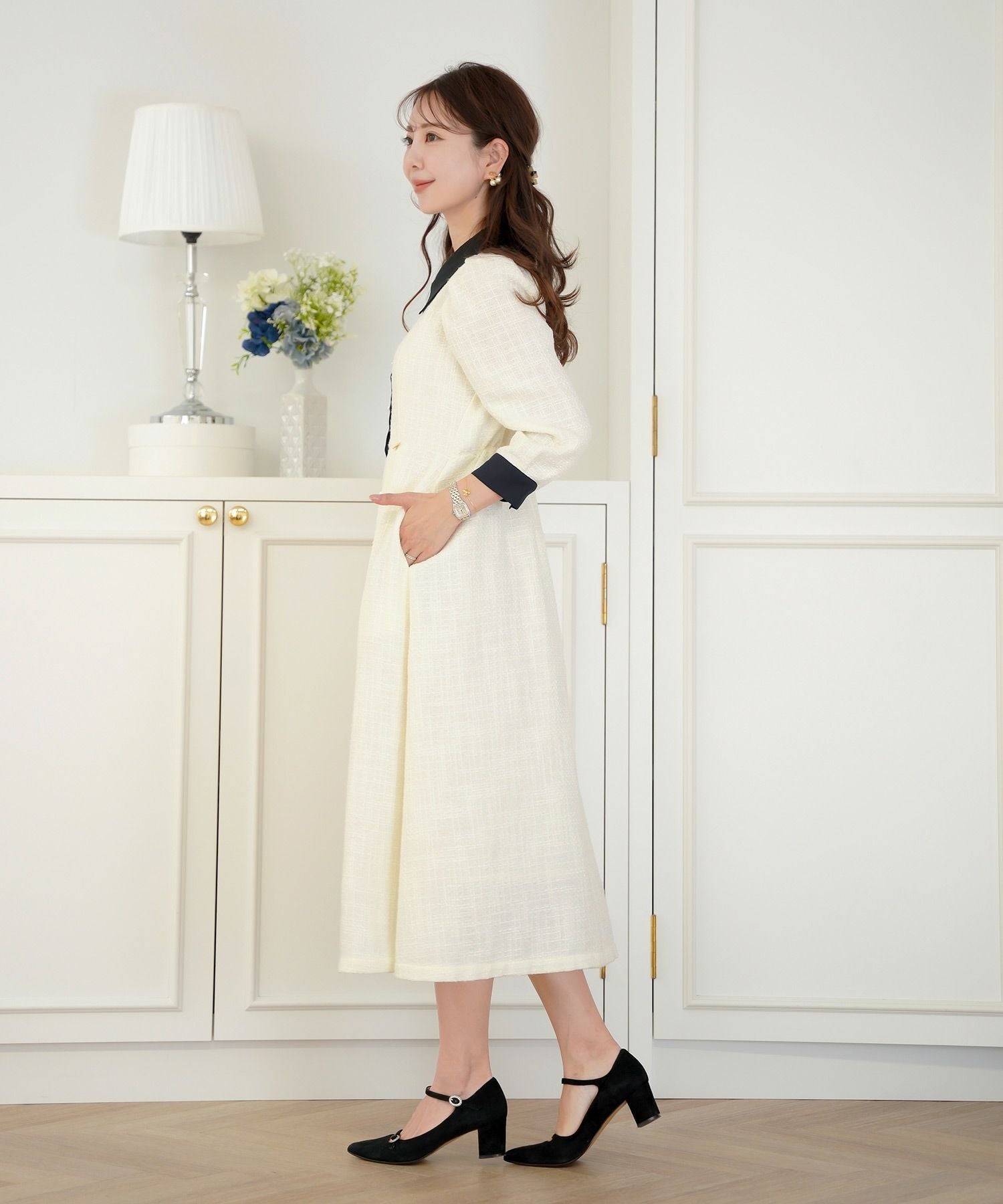 アソート バイカラー シャツワンピース le reve vaniller 全3色