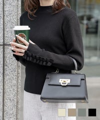 指穴 上品 ベーシック リブニット アームウォーマー トレンド 防寒 フリルカフ ニット トップス HUIT