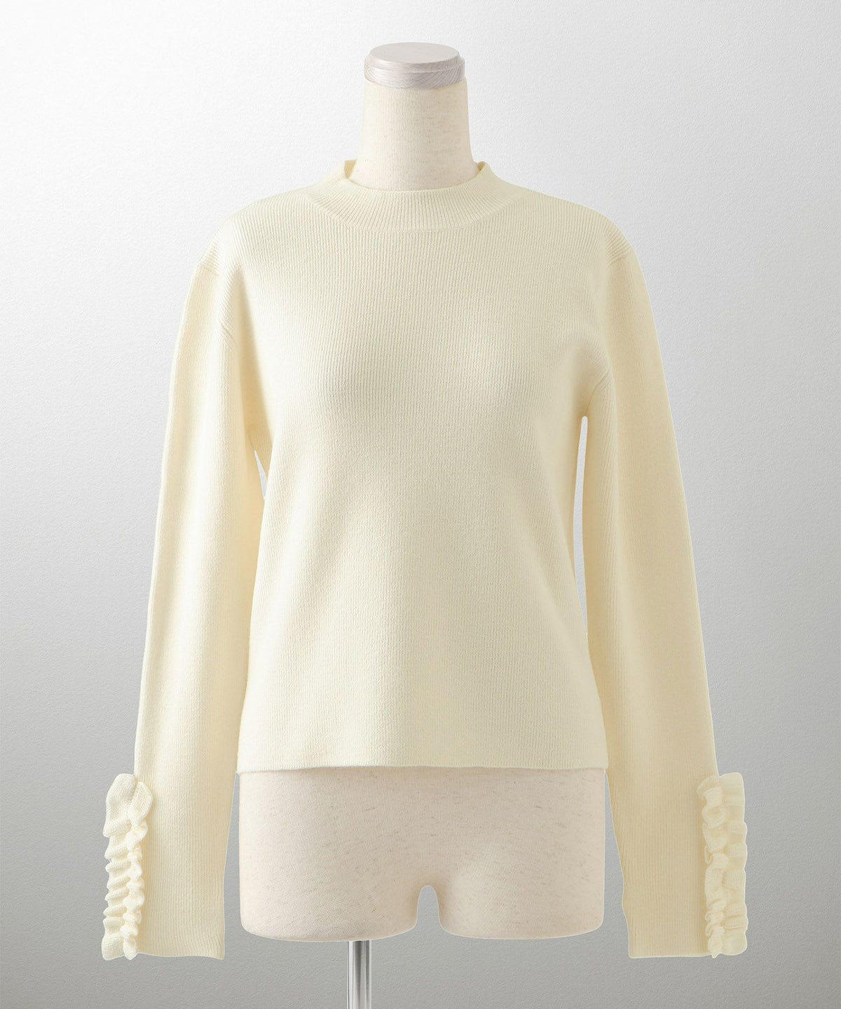 指穴 上品 ベーシック リブニット アームウォーマー トレンド 防寒/アイボリー/ベージュ/グレー/ブラック/M