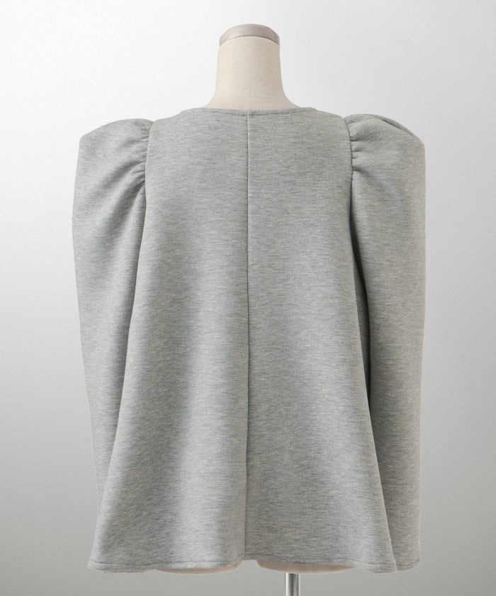 ボリューム ギャザー エレガント レディ ボンディング フレア Aライン /ホワイト/グレー/ブラック/M