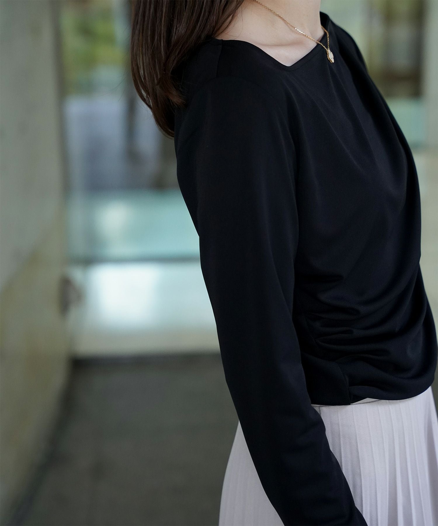 アシンメトリー ドレープ トップス HUIT 全4色｜hit511-0201【1