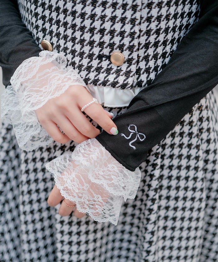 キラキラ ラメリブ ハイネック 冬 シルバーホワイト ブラック/M