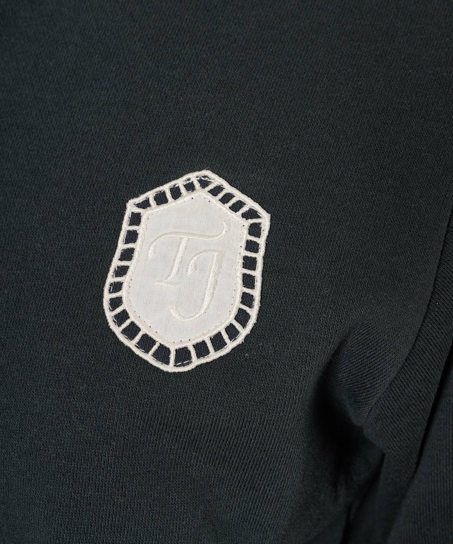 FINAL SALE ワッペン付き オフショルスウェット TINA：JOJUN 全2色
