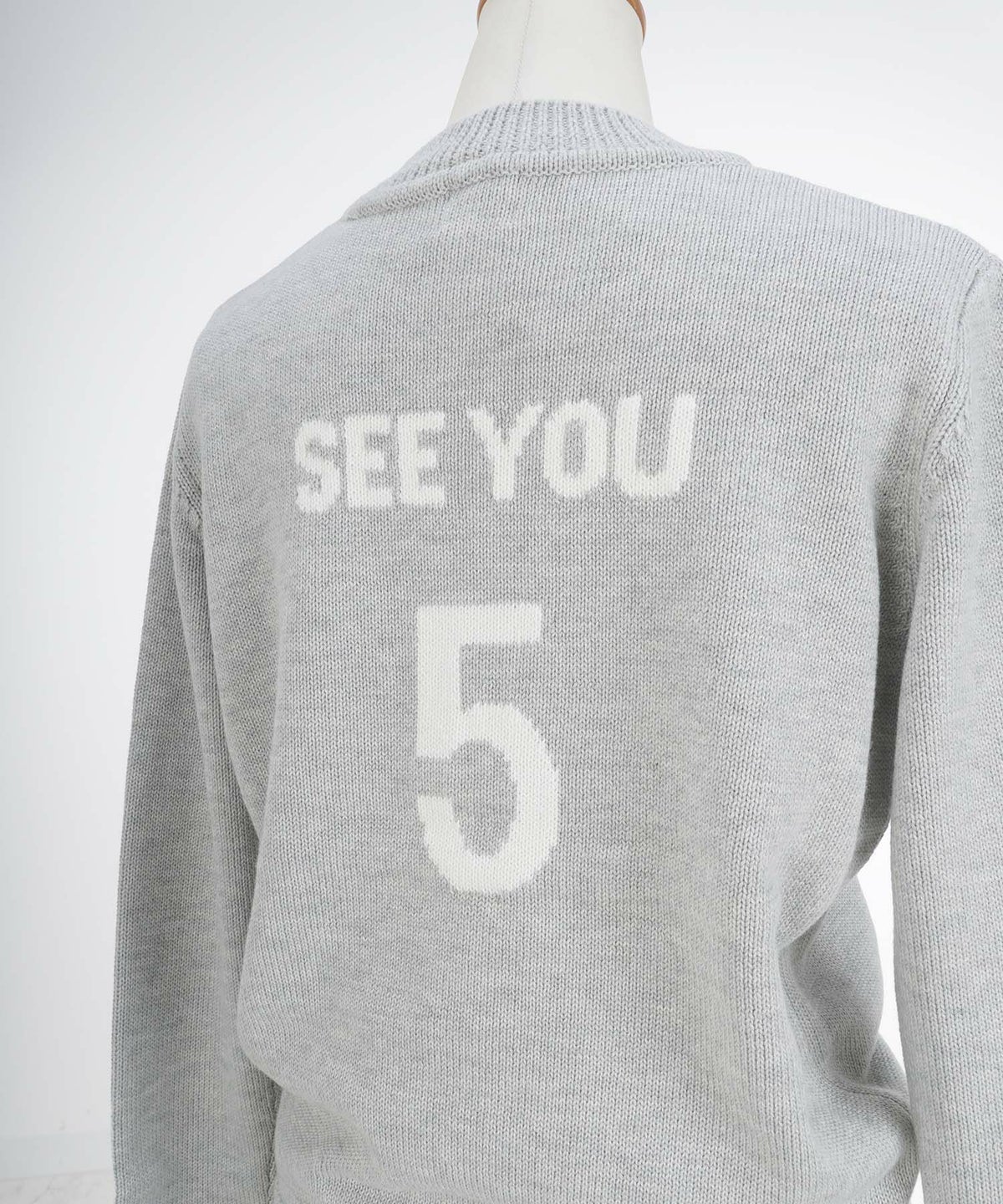 手洗い可ニットトップスレディースかわいいきれいめ大人秋冬白オフィス長袖ジョイントスペース