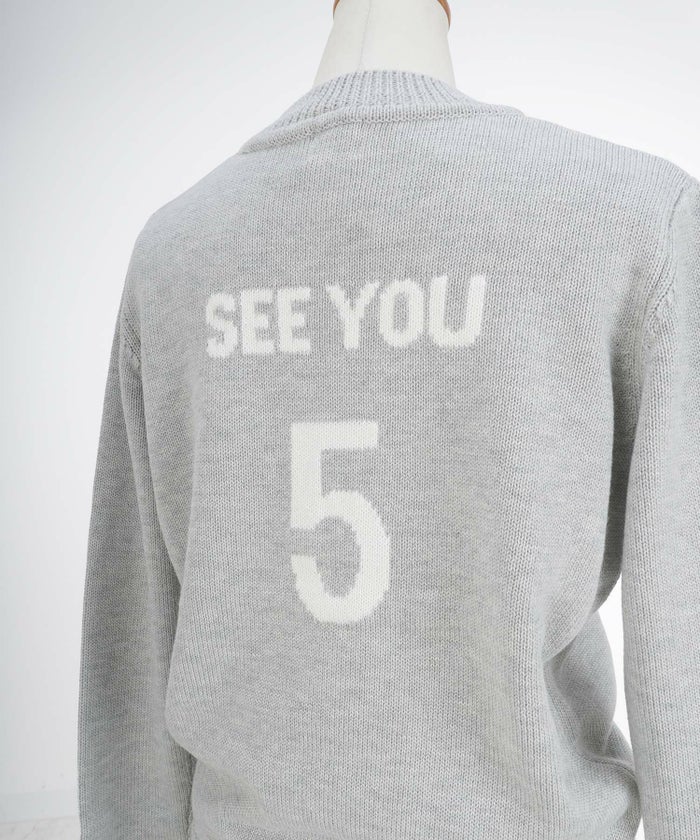 手洗い可ニットトップスレディースかわいいきれいめ大人秋冬白オフィス長袖ジョイントスペース