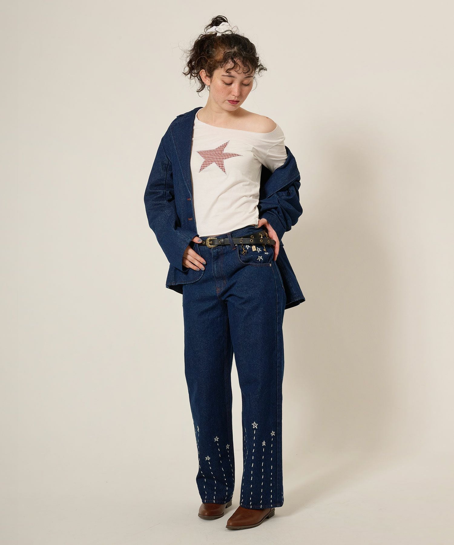 限定ノベルティ オフショルTシャツ TINA：JOJUN 全2色｜tnj511-1023【1