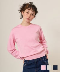 ニット/トップス/エンブレム付き