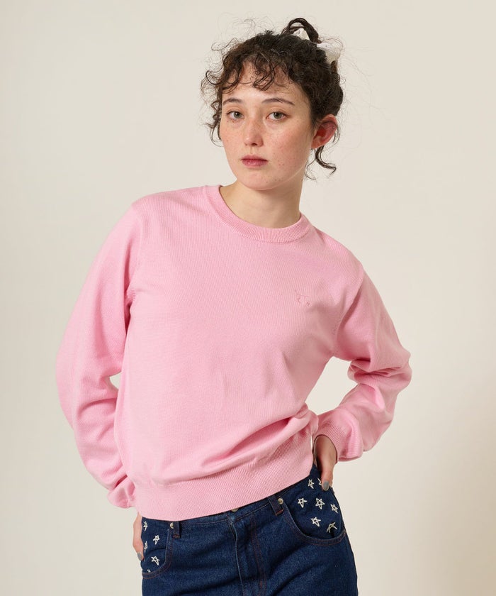 ニット/トップス/エンブレム付き