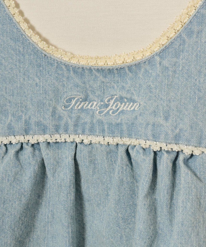 デニム/チュニック/ノースリーブ