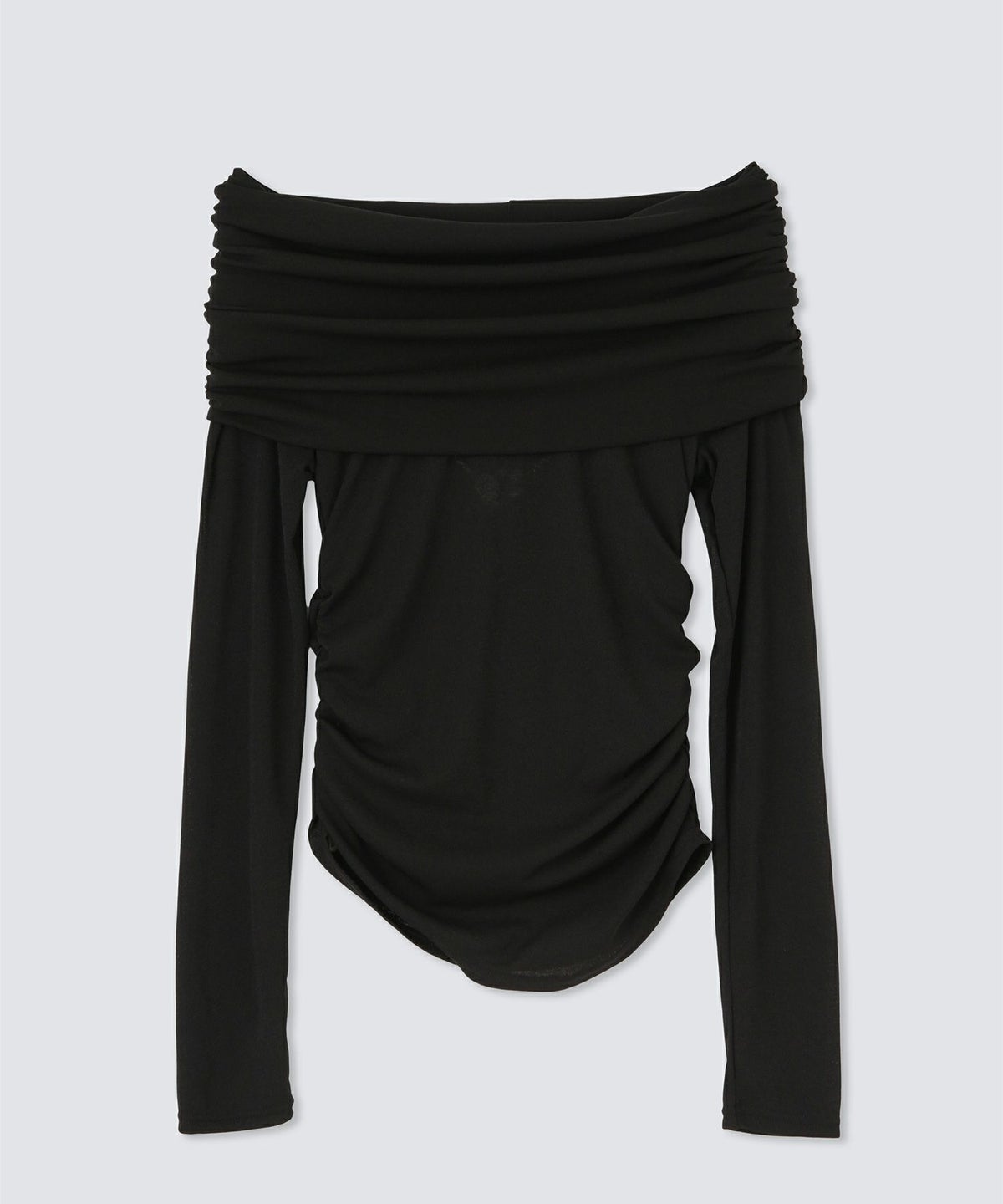 シアー オフショル プルオーバー カットソー ホワイト/ブラック/フリー/長袖