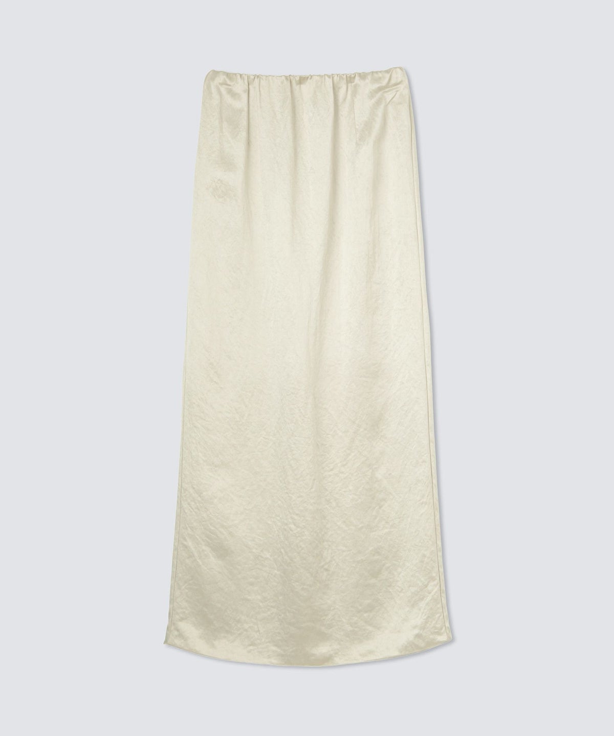 アセテート サテン スカート Iライン 光沢 アイボリー/ブラック/フリー/ロング丈