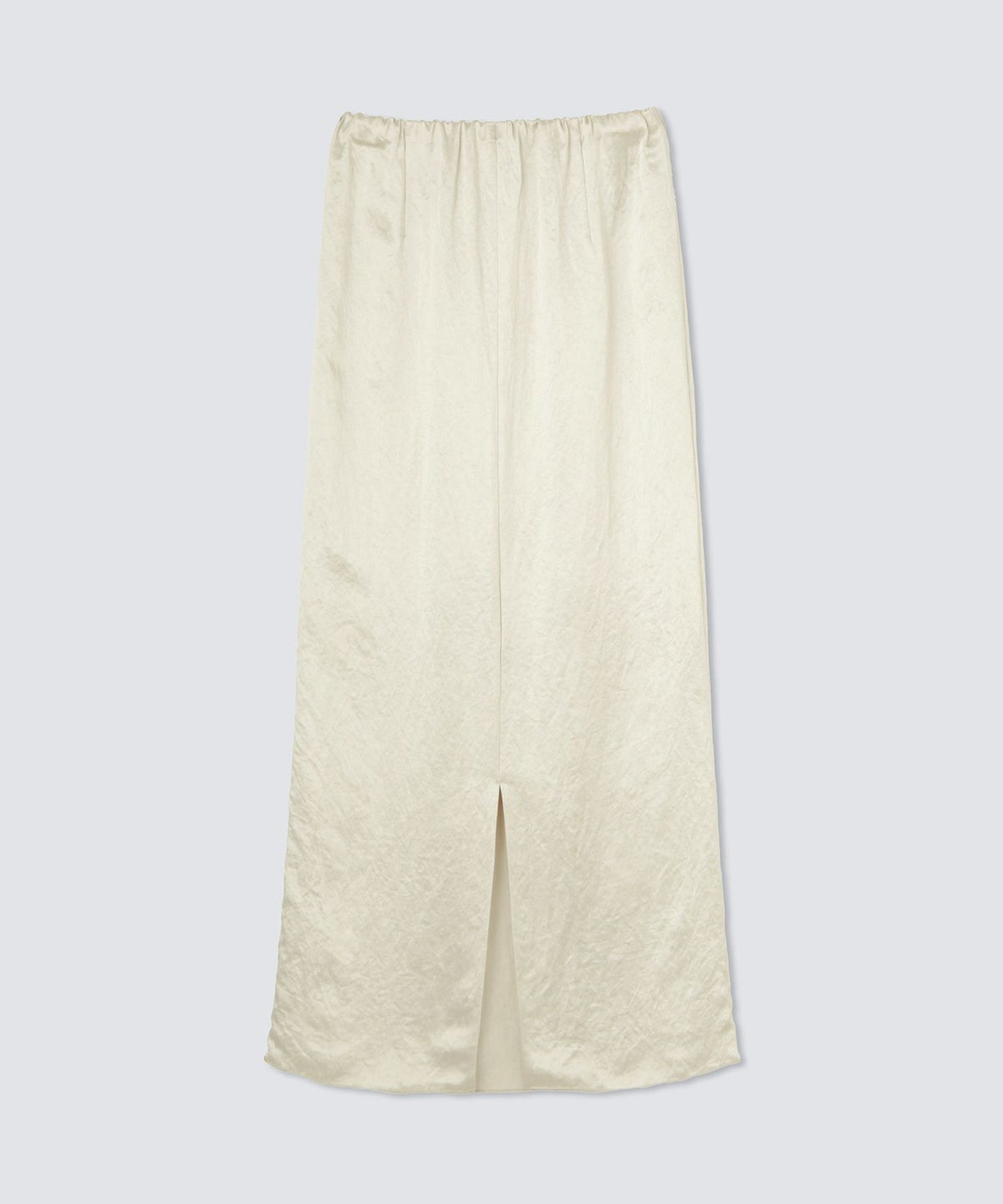 アセテート サテン スカート Iライン 光沢 アイボリー/ブラック/フリー/ロング丈