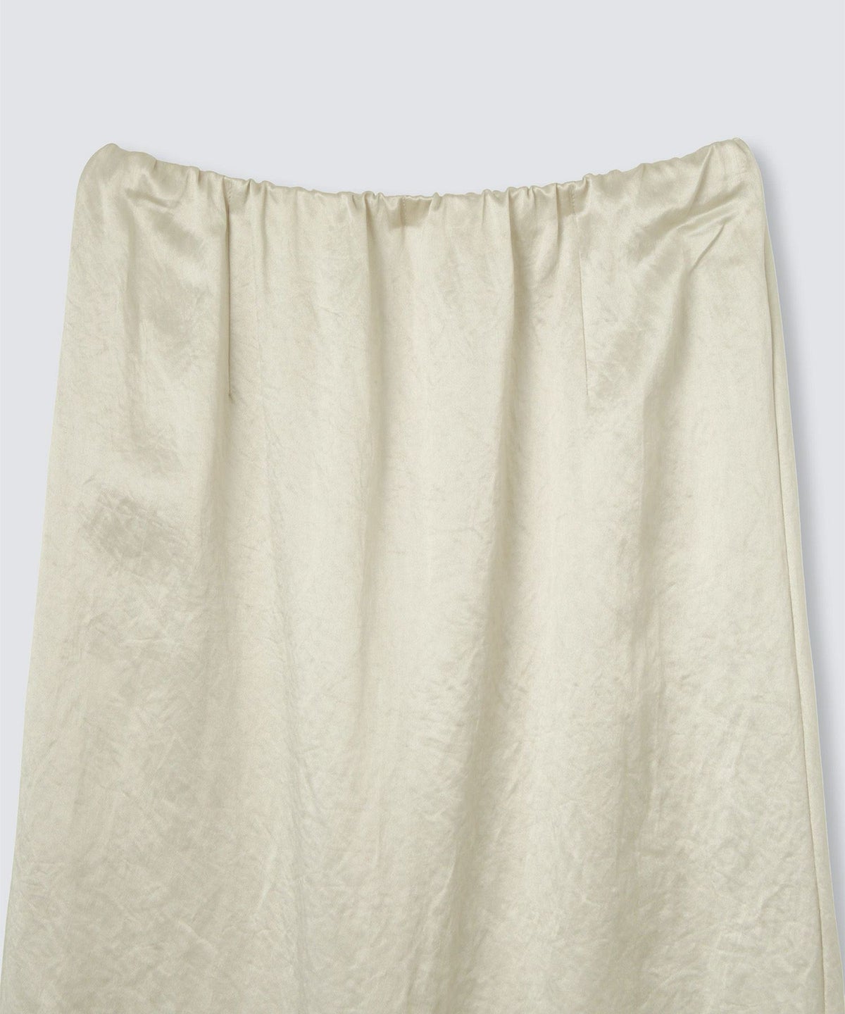 アセテート サテン スカート Iライン 光沢 アイボリー/ブラック/フリー/ロング丈