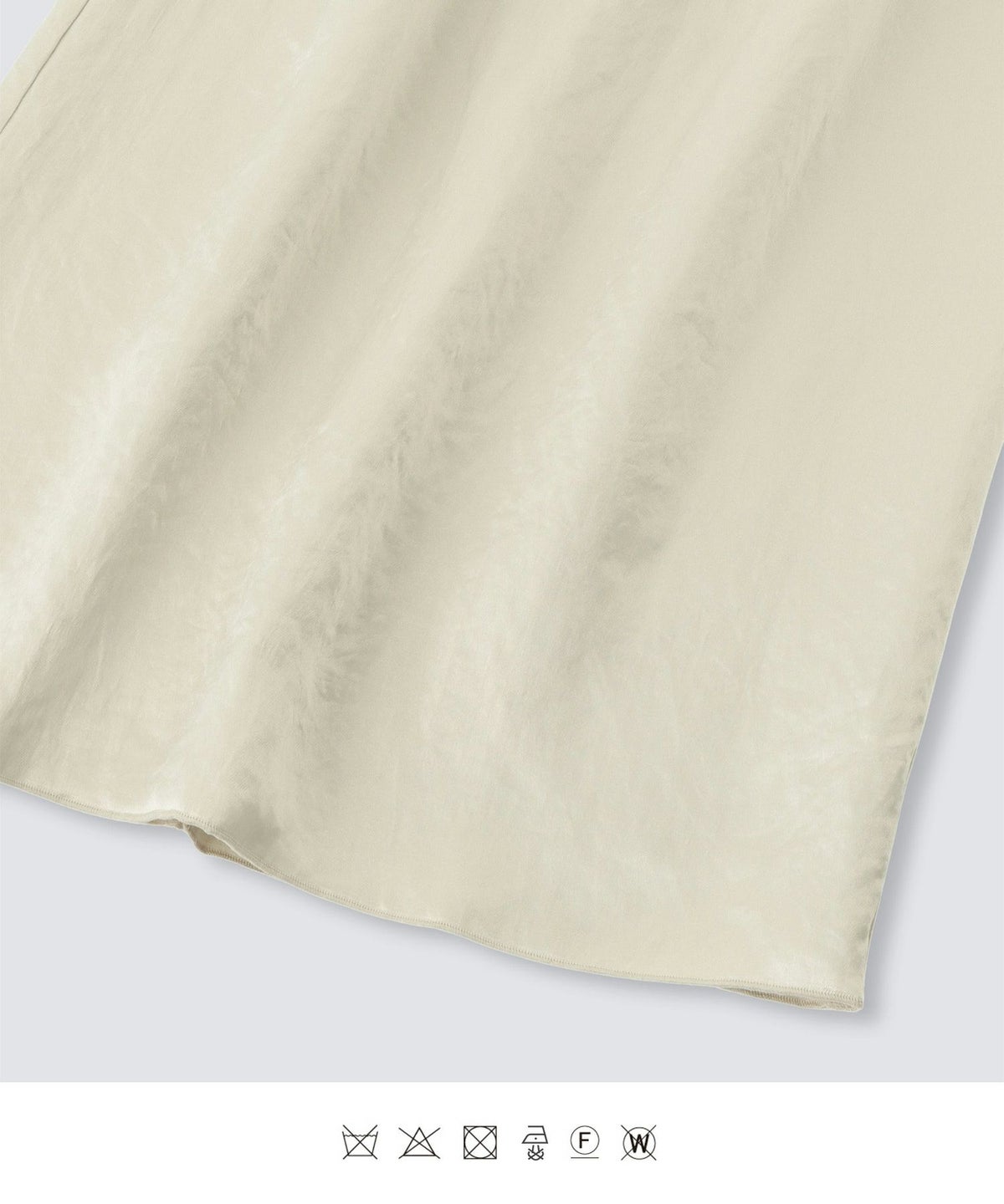 アセテート サテン スカート Iライン 光沢 アイボリー/ブラック/フリー/ロング丈