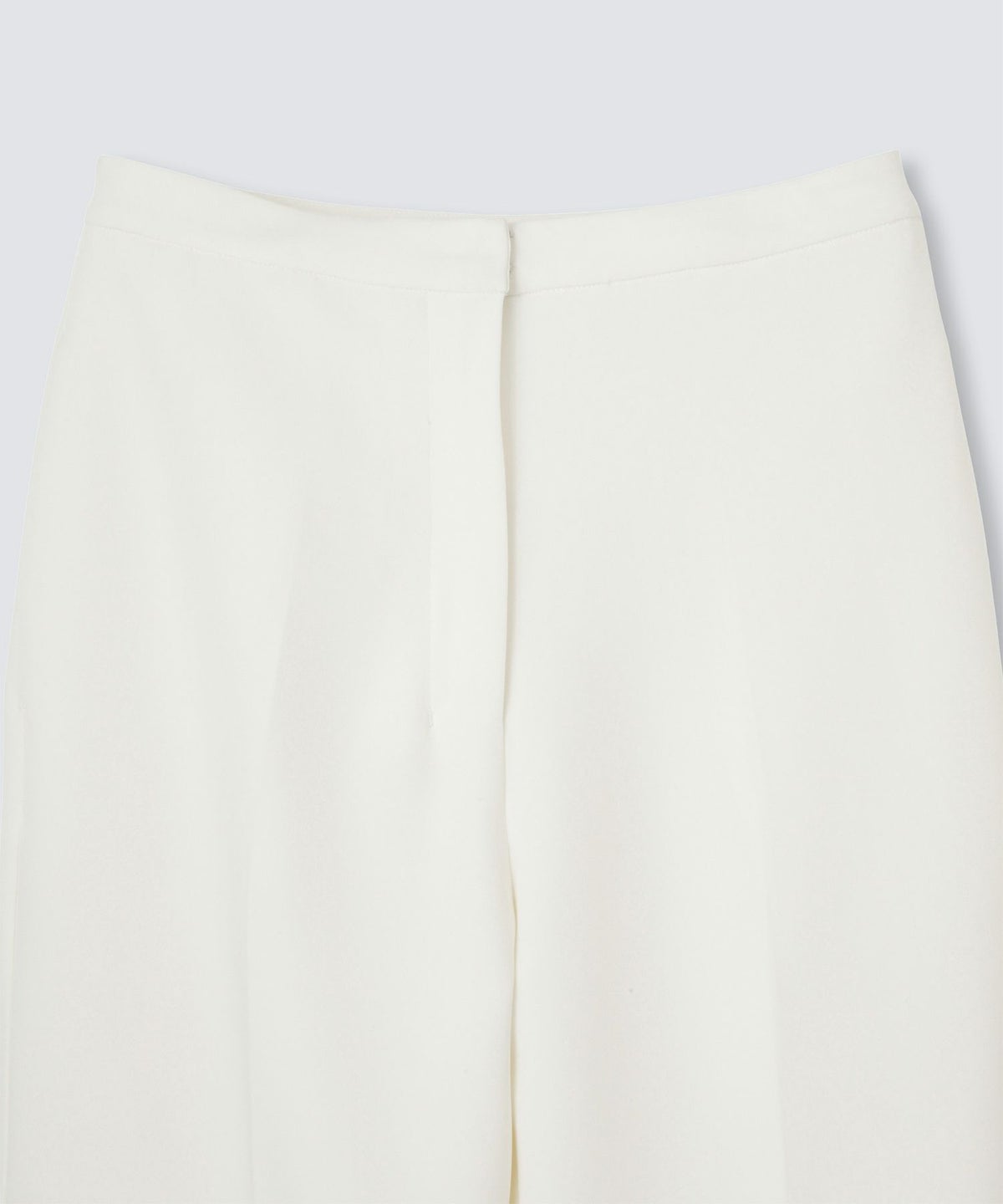 裾フレア セミワイドパンツ センタープレス 美脚 スラッシュポケット ホワイト/ブラック/S/M/ロング丈