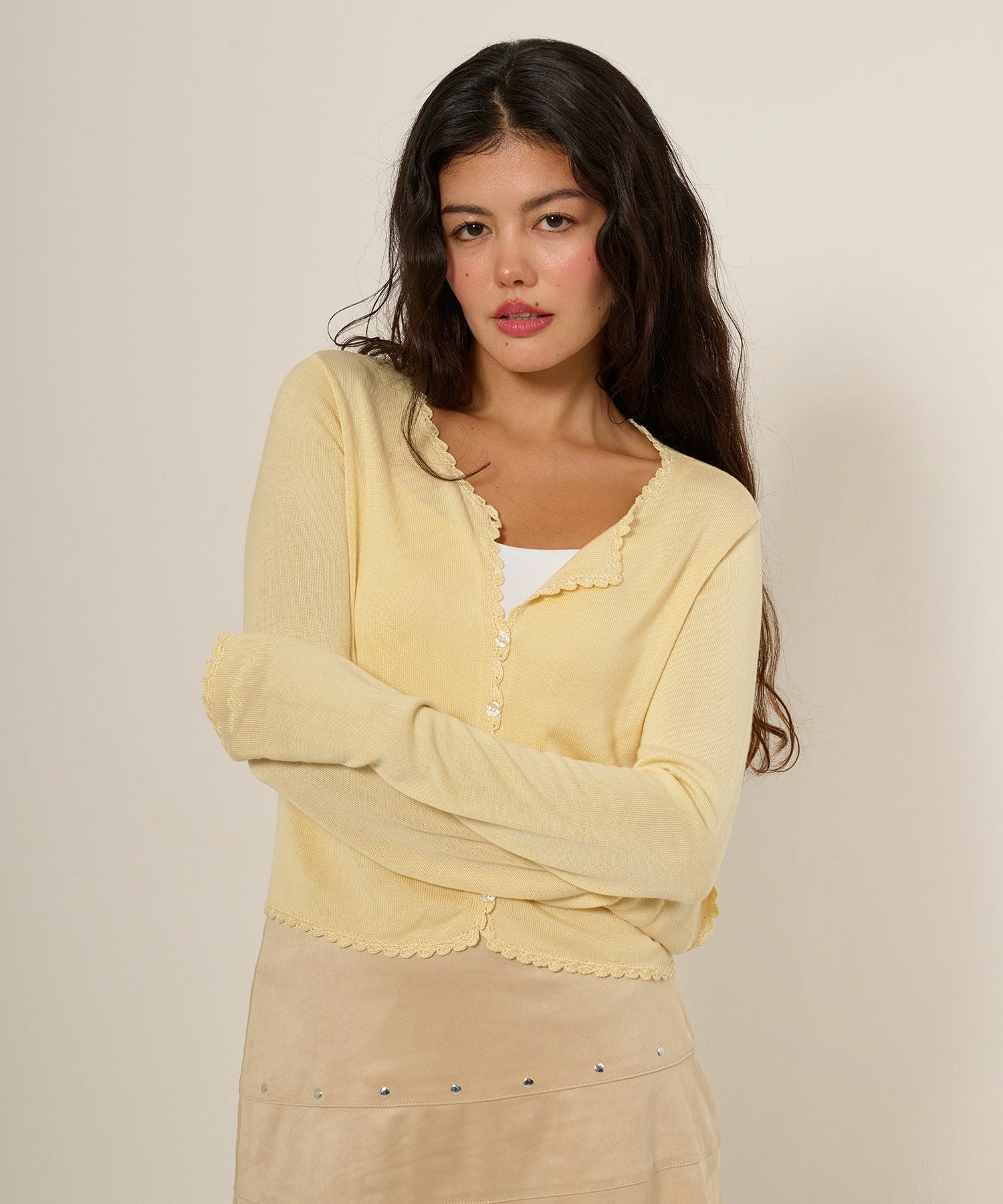 Special-Price-SALE かぎ針 エッジカーディガン TINA：JOJUN 全4色