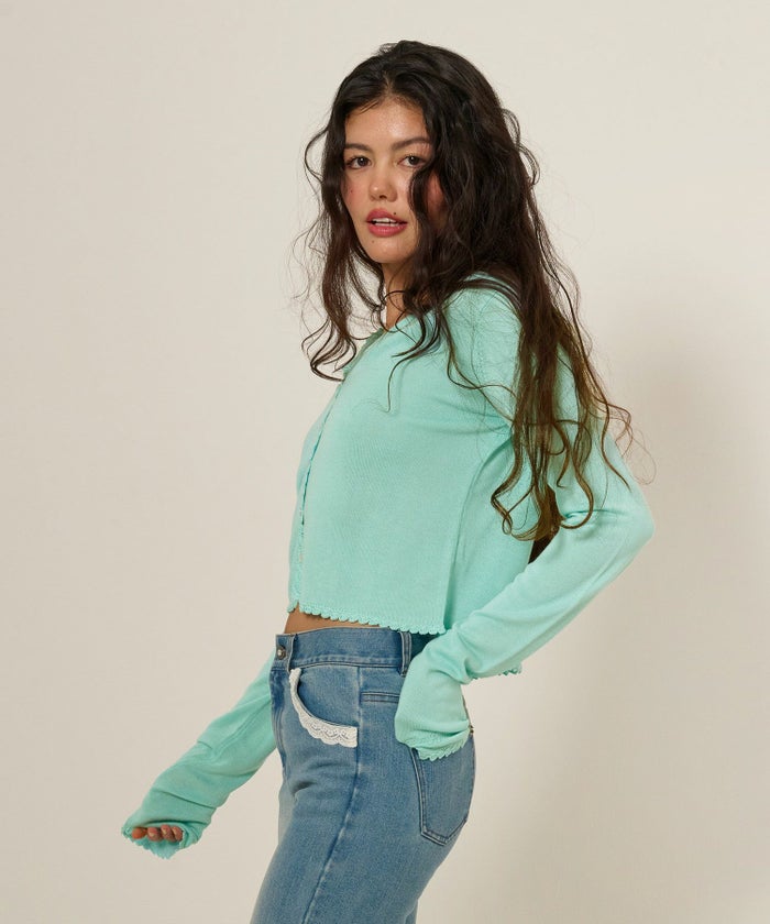 カーディガン/レース/刺繍入り