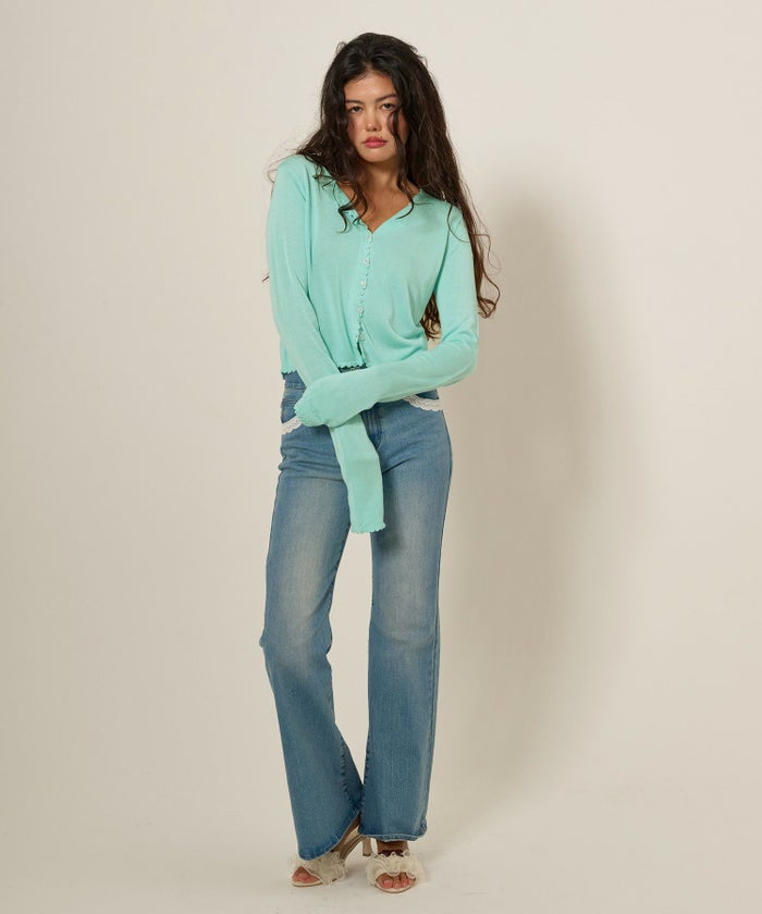 カーディガン/レース/刺繍入り