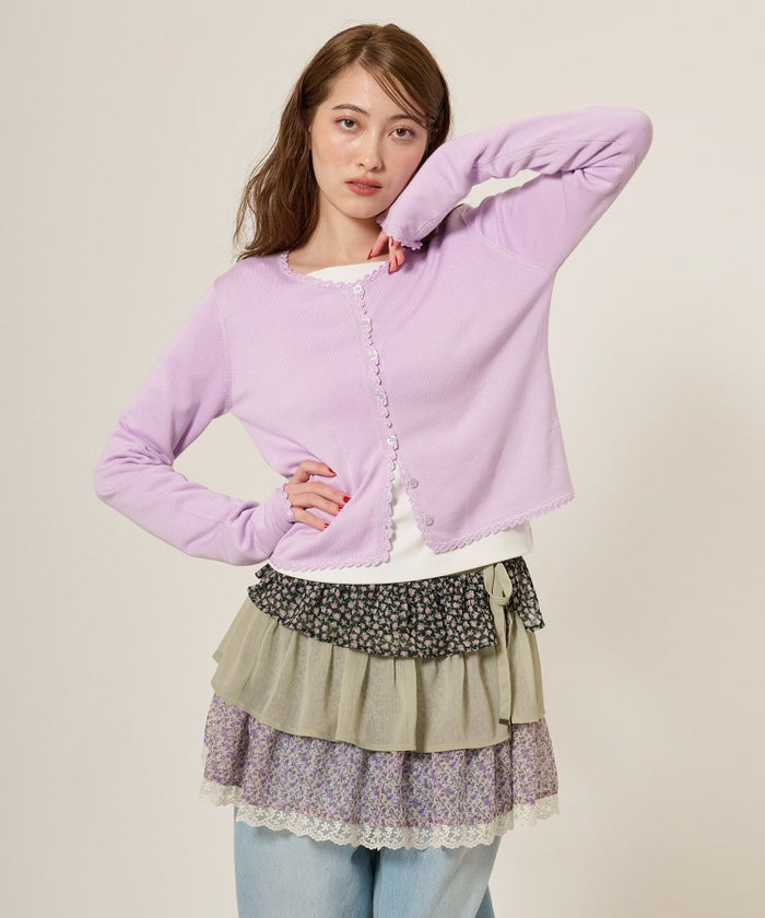 カーディガン/レース/刺繍入り