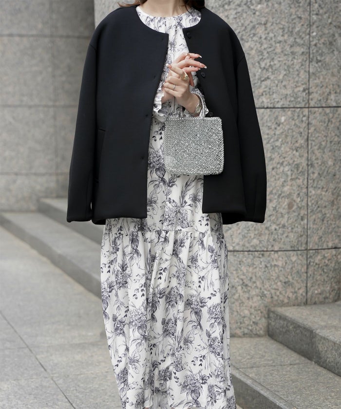 レディース 春 上品 きれいめ/グレー/イエロー/ブラック/M/ノーカラー/長袖