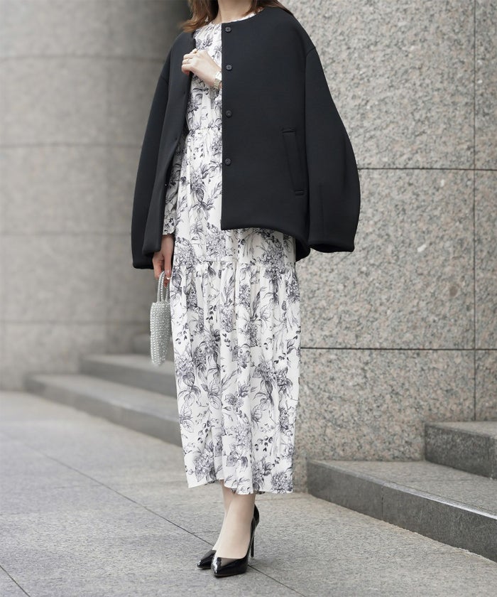 レディース 春 上品 きれいめ/グレー/イエロー/ブラック/M/ノーカラー/長袖