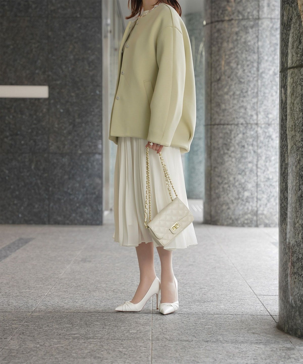 レディース 春 上品 きれいめ/グレー/イエロー/ブラック/M/ノーカラー/長袖