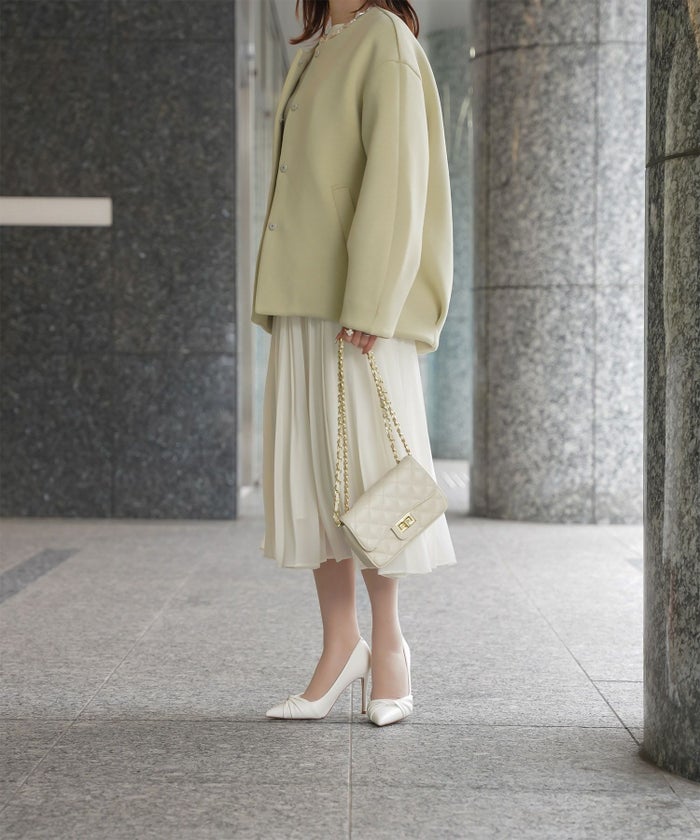 レディース 春 上品 きれいめ/グレー/イエロー/ブラック/M/ノーカラー/長袖