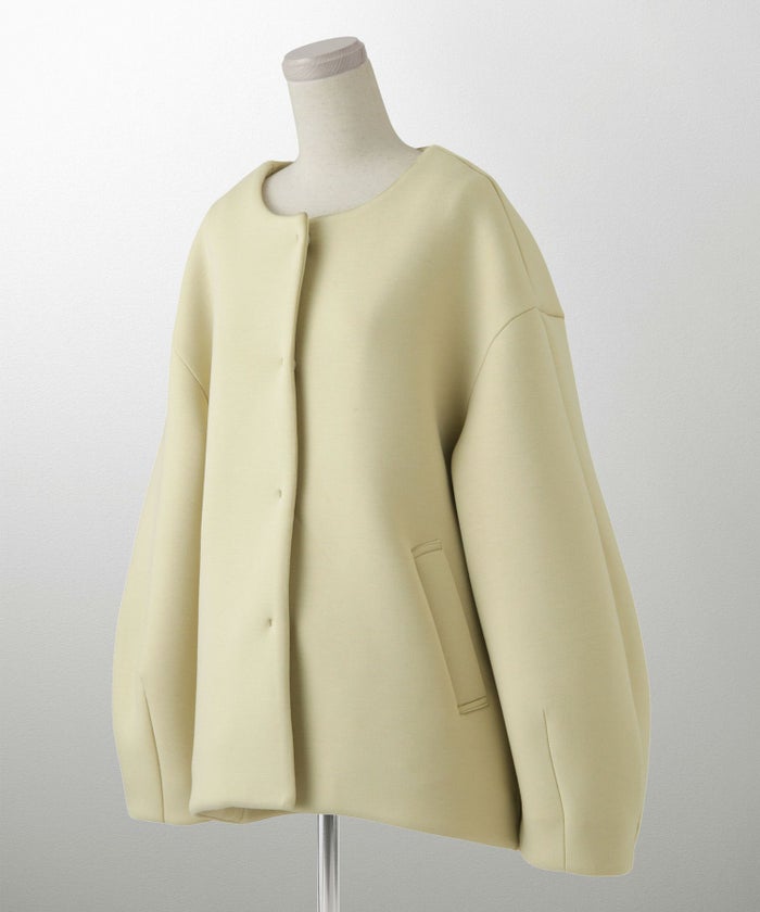 レディース 春 上品 きれいめ/グレー/イエロー/ブラック/M/ノーカラー/長袖