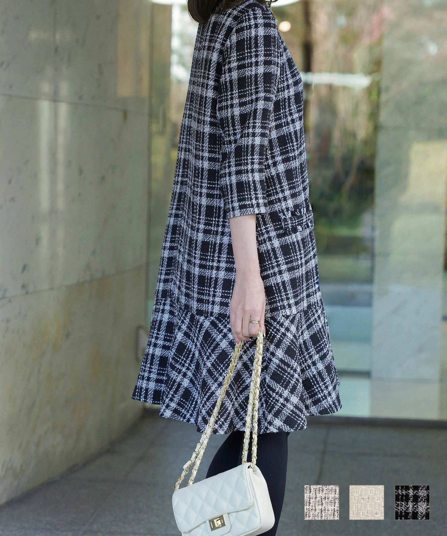 カップ付き フリルヘム ワンピース