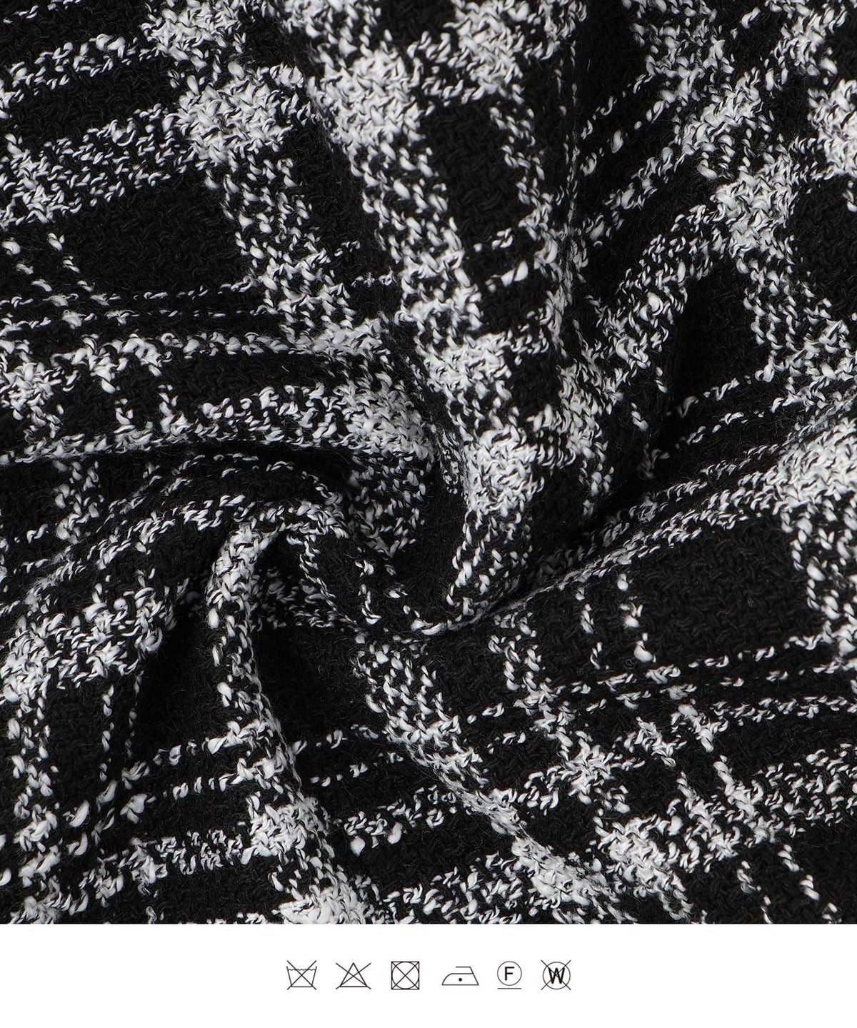 ツイード フリルヘム スパンコール チェック 上品 ミニ丈 グレーミックス/ベージュ/ブラック/M