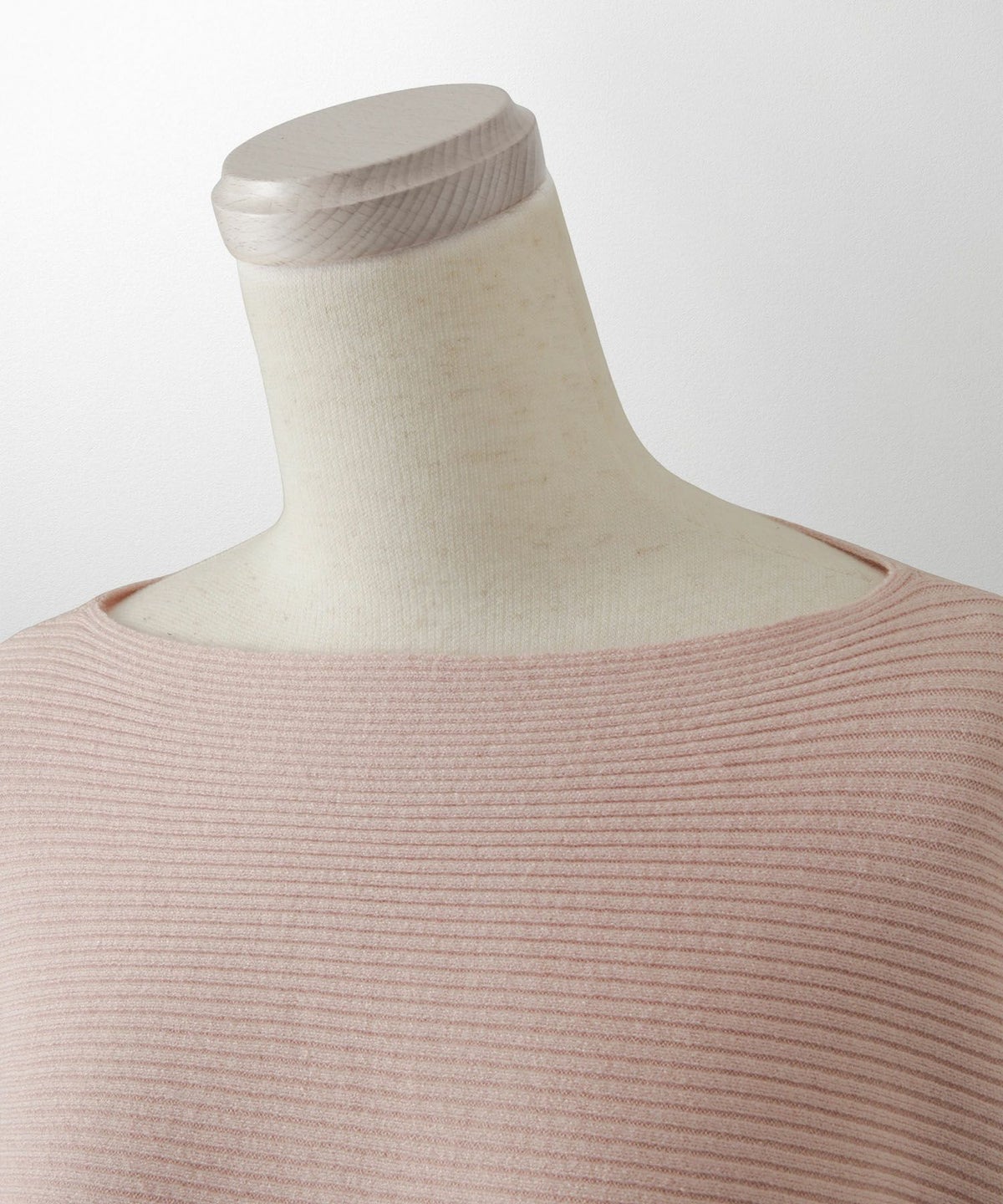 レディース ボートネック 袖 春/アイボリー/ピンク/グレー/ブラック/M/スリット/長袖