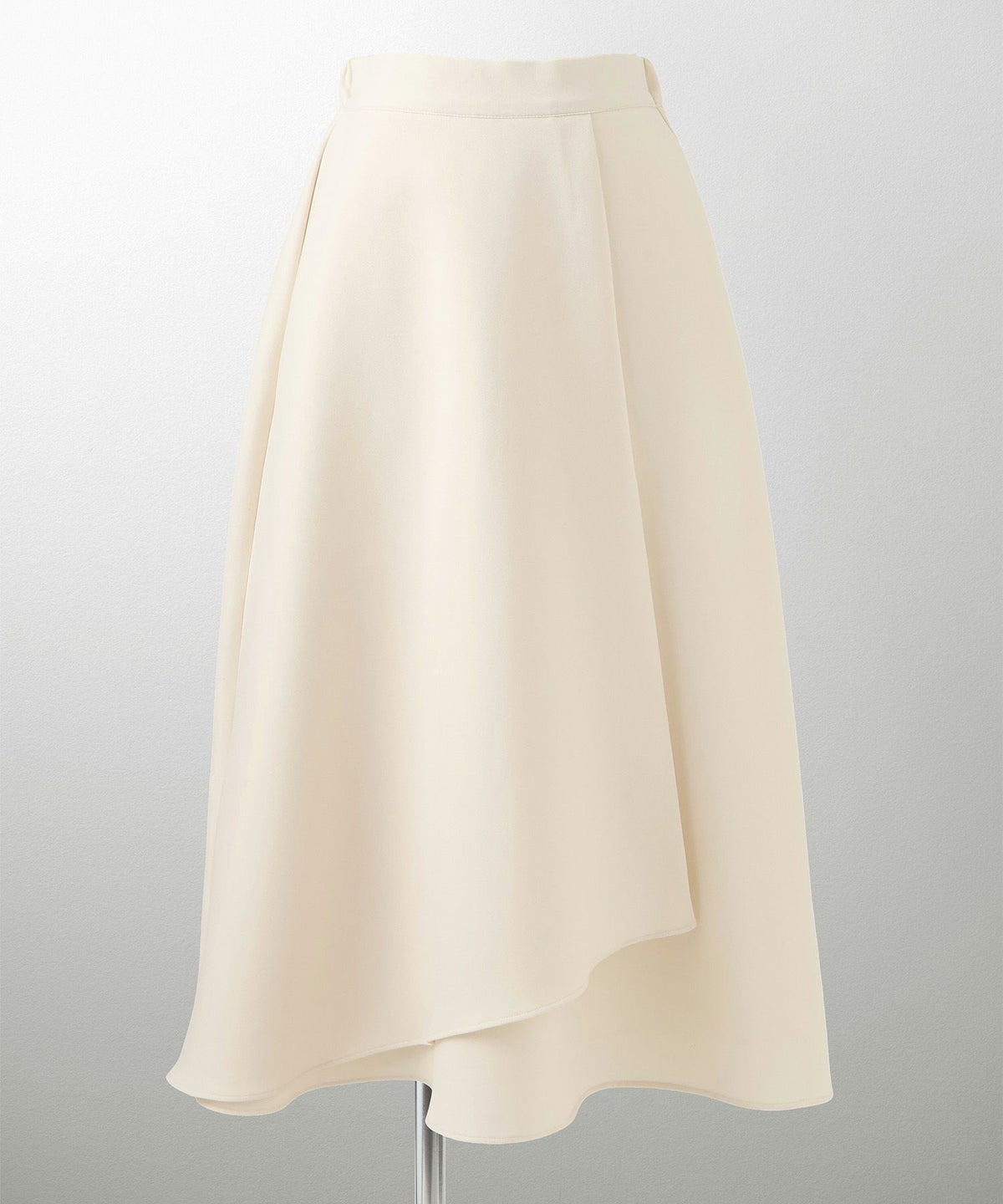 アシンメトリーデザイン ラッフル ラップスカート アイボリー/キャメル/ブラック/M