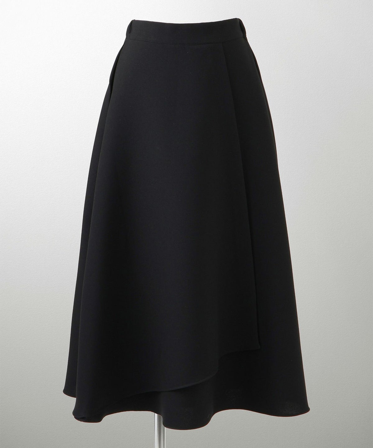 アシンメトリーデザイン ラッフル ラップスカート アイボリー/キャメル/ブラック/M