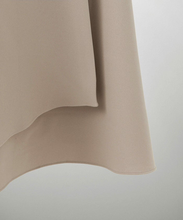 アシンメトリーデザイン ラッフル ラップスカート アイボリー/キャメル/ブラック/M