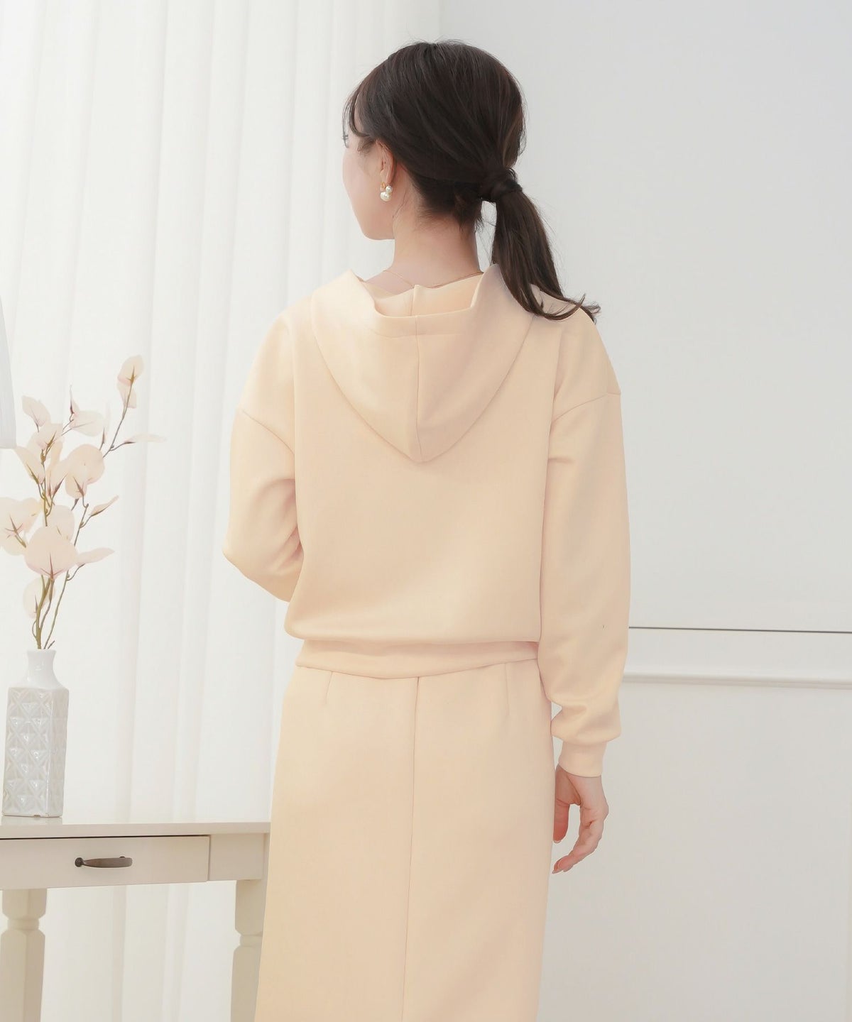 レディース/トップス/パーカー/カットソー/ダンボールニット/伸縮性/長袖/春/秋/冬/ワンマイル/旅行/運動会/お出かけ/オフィスカジュアル/エレガント/カジュアル/フェミニン/刺繍/ハート/ロゴ/アイボリー/ピンク/ネイビー/新色/ブラ