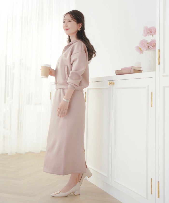 レディース/トップス/パーカー/カットソー/ダンボールニット/伸縮性/長袖/春/秋/冬/ワンマイル/旅行/運動会/お出かけ/オフィスカジュアル/エレガント/カジュアル/フェミニン/刺繍/ハート/ロゴ/アイボリー/ピンク/ネイビー/新色/ブラ