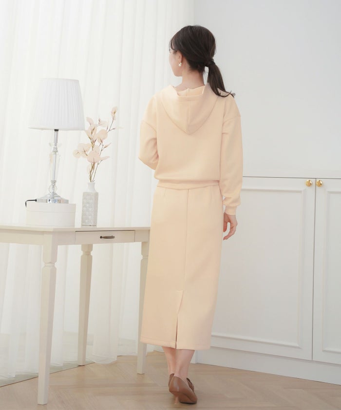 レディース/ボトムス/スカート/タイトスカート/カットソー/ダンボールニット/伸縮性/春/秋/冬/ワンマイル/旅行/運動会/お出かけ/オフィスカジュアル/エレガント/カジュアル/フェミニン/刺繍/ウエストゴム/アイボリー/ピンク/ネイビー/新色/ブラウン