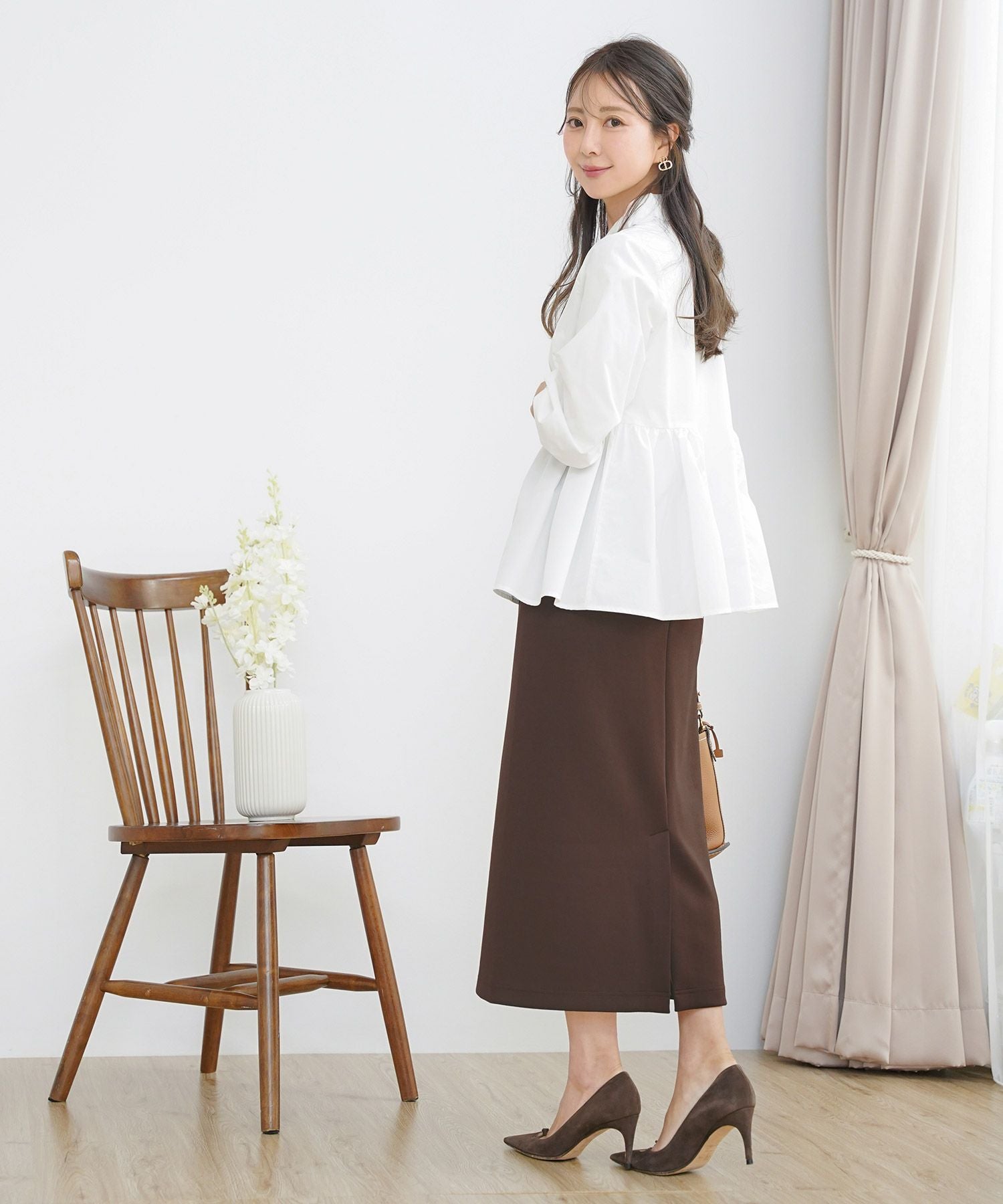 EarlyAutumn-SALE ダンボールニット スリット タイトスカート le reve