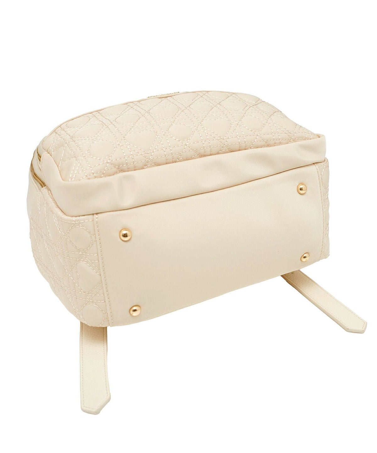 レディース/バッグ/リュック/リュックサック/マザーズ/防災/通勤/おでかけ/ママ/子連れ/おしゃれ/ハート/キルティング/かわいい/デザイン/仕事/大容量/旅行/多機能/ピンクベージュ/ブラック/汚れにくい/撥水/ナイロン/上品/フェミニン/大人