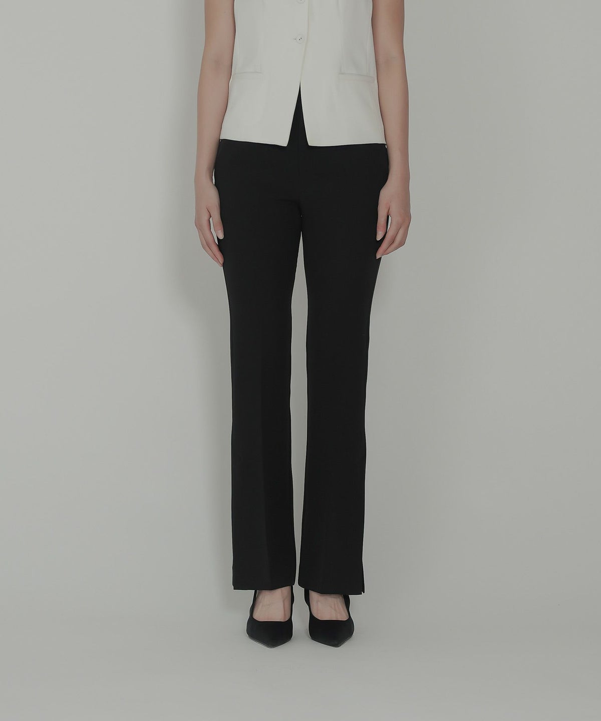 裾 スリット スラックス パンツ KINO THE KEI