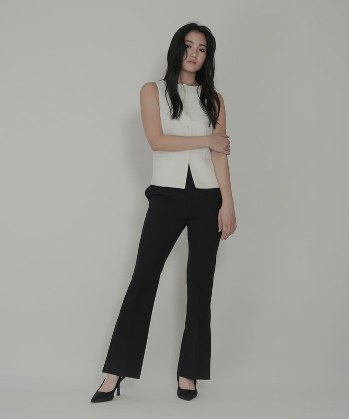 裾 スリット スラックス パンツ KINO THE KEI