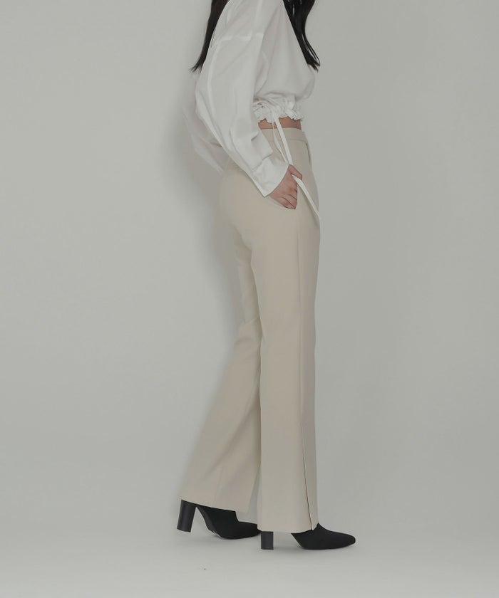 裾 スリット スラックス パンツ KINO THE KEI