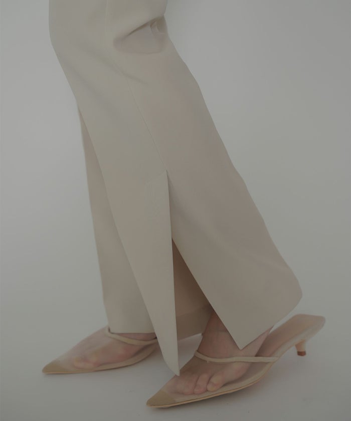 裾 スリット スラックス パンツ KINO THE KEI