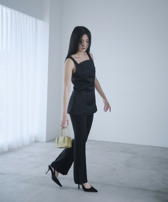 裾 スリット スラックス パンツ KINO THE KEI