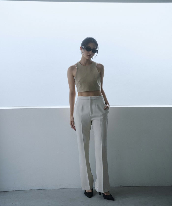 裾 スリット スラックス パンツ KINO THE KEI